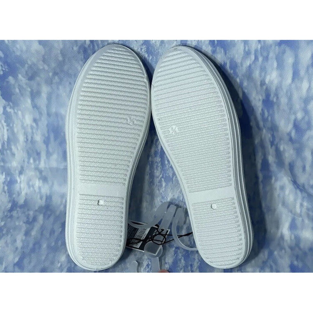 West Loop Women's Slip On Shoes Walking Shoes Size S 5/6 Memory Foam Grey White - Picture 4 of 6